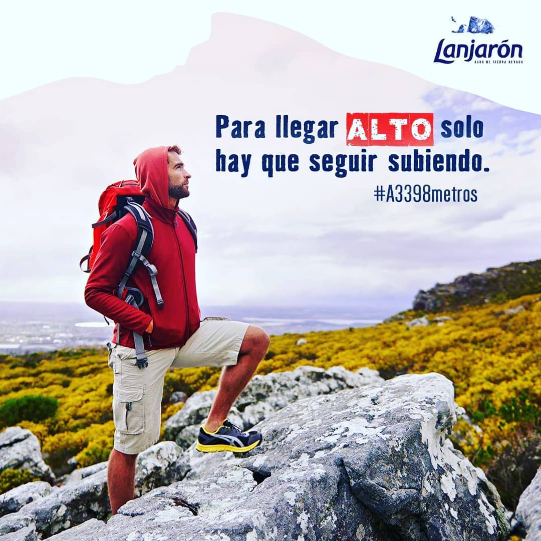 To arrive at the top, you have to keep climbing. Rise to the top with Lanjarón. Repost from @agualanjaron