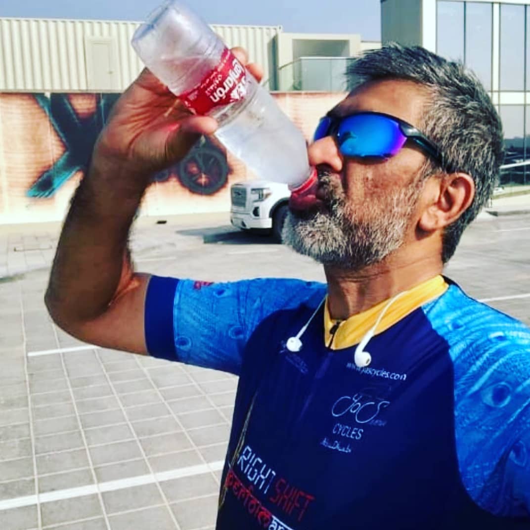 "Drink the right mineral water and ride well with a serviced bike from @yascycles" says @shifucyclist, after a training ride in preparation for the #Amdavad road race next year.