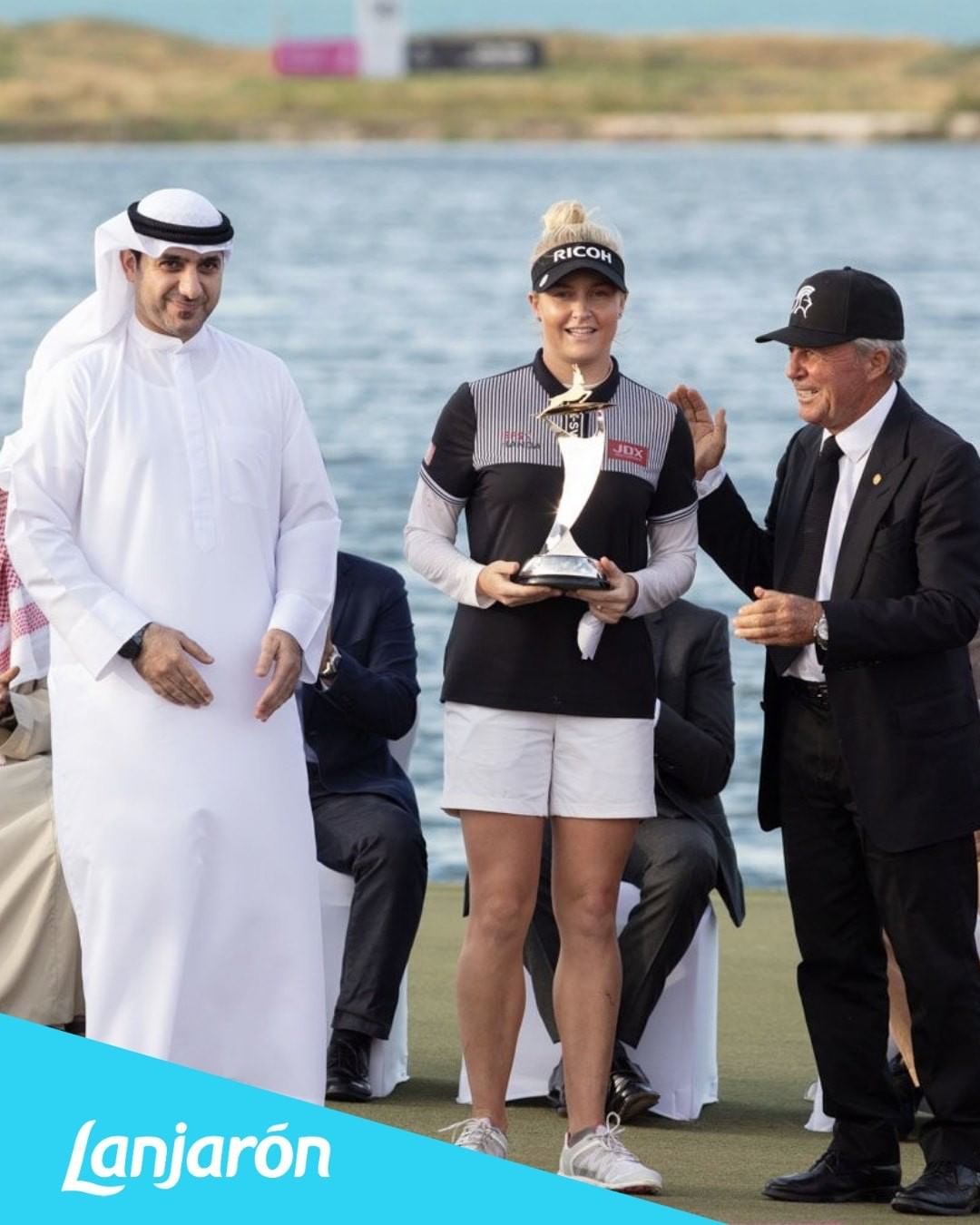 #charliehull won the 2019 Fatima bint Mubarak Ladies Open on the Ladies European Tour drinking Lanjarón natural mineral water on the course #inabudhabi