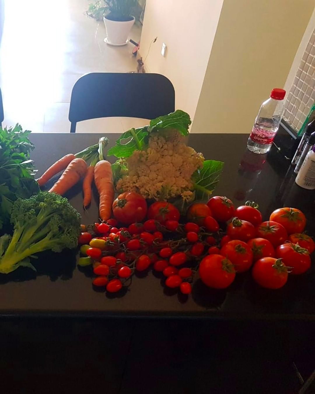 Local organic vegetables + Lanjaron, pure natural mineral water #feelthepurity We now have a gif sticker for Lanjaron, just search "lanjaron" or "feel the purity" on Instagram story gif search, tag us in your posts would love to repost your stories. 💙