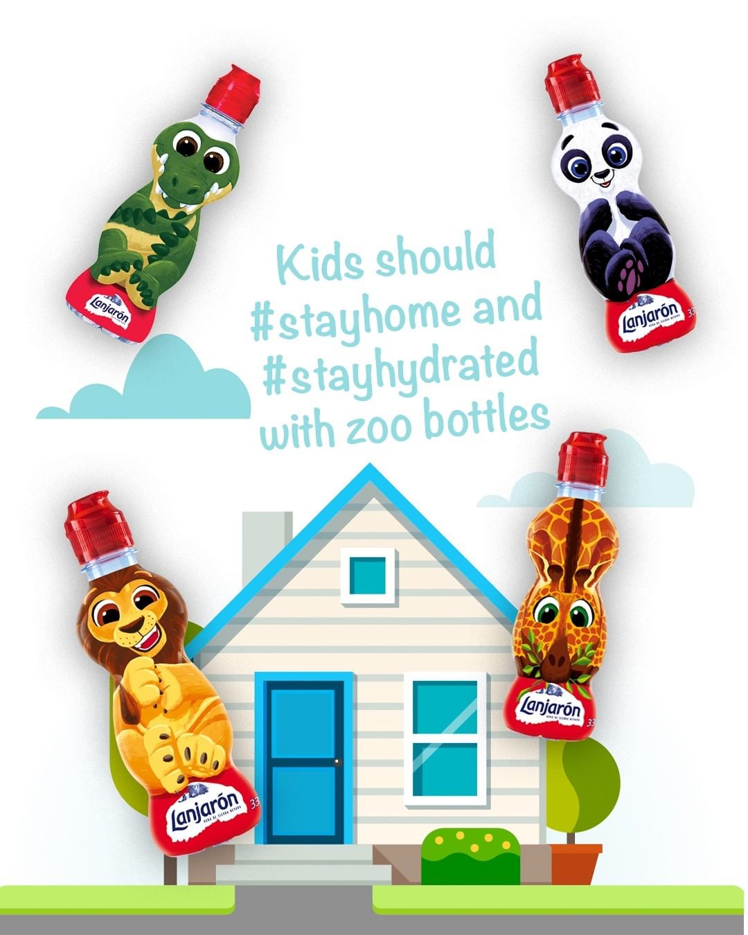 Kids won't let go of our zoo bottles. A great way to keep them hydrated with pure natural mineral water during this critical time. #stayhome #stayhydrated #wearecommitted