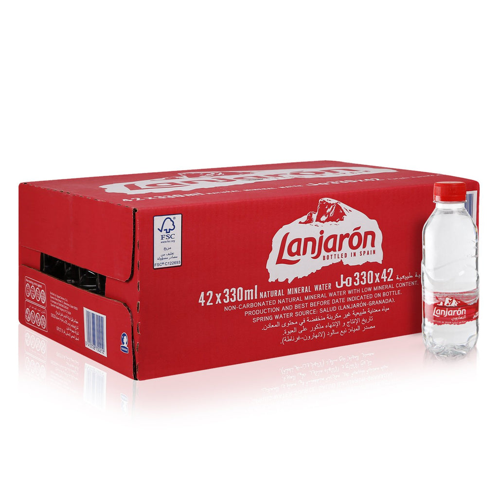 Lanjarón Natural Mineral Water - 42 x 330ml Jumbo Case